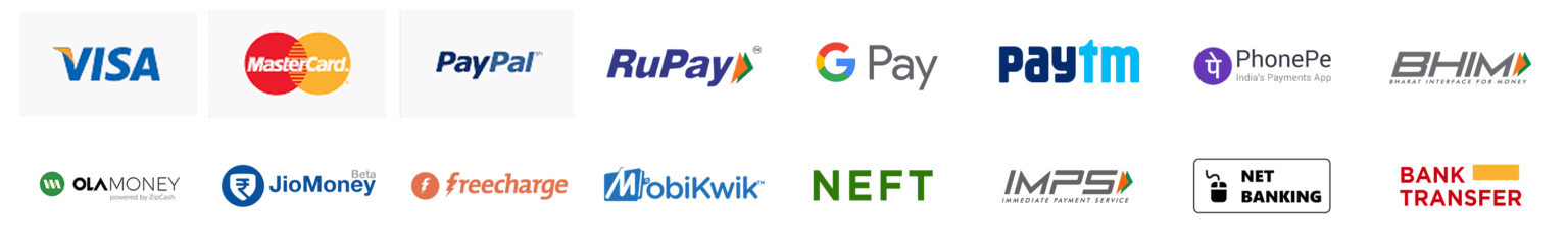 Payment options, Axwon Group, UPI, BHIM, PayPal, PhonePe, Paytm, Razorpay